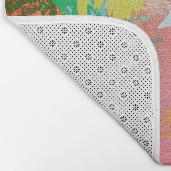 brush strokes abstract art Bath Mat Gallery Image 2