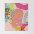 brush strokes abstract art Throw Blanket Gallery Image 2