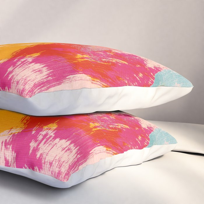 brush strokes abstract art Pillow Sham Gallery Image 3