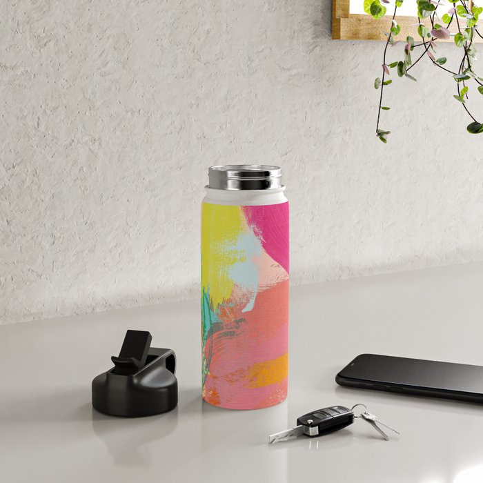 brush strokes abstract art Water Bottle Gallery Image 4