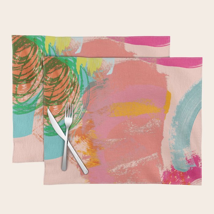 brush strokes abstract art Placemat Gallery Image 1