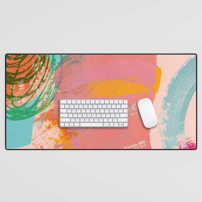 brush strokes abstract art Desk Mat Gallery Image 1