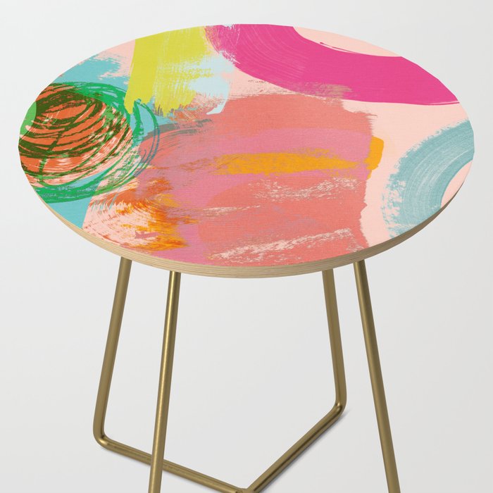 brush strokes abstract art Side Table Gallery Image 2