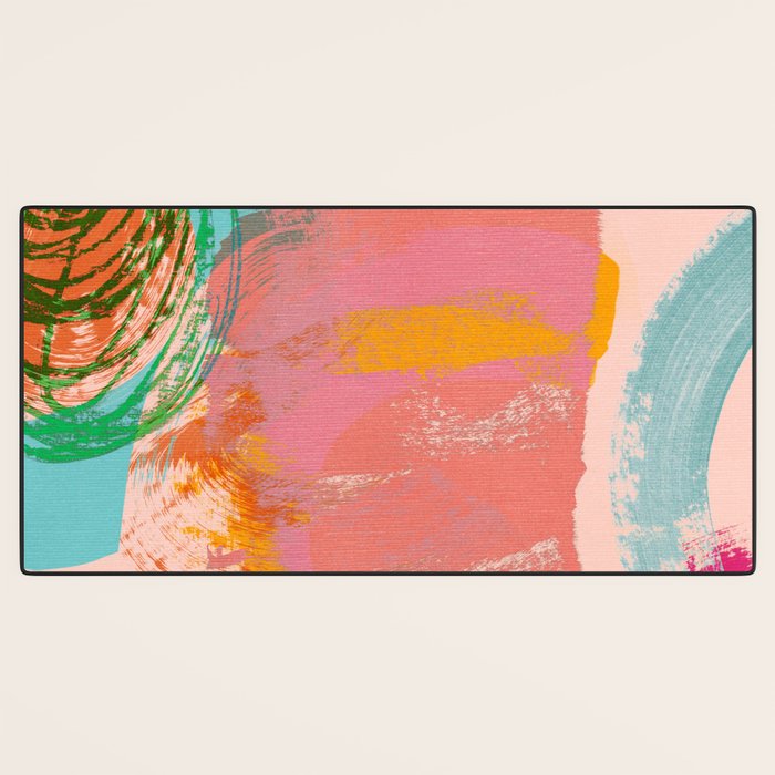 brush strokes abstract art Desk Mat Gallery Image 3