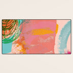 brush strokes abstract art Desk Mat Gallery Image 3