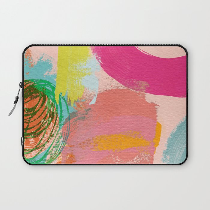 brush strokes abstract art Laptop Sleeve Gallery Image 1