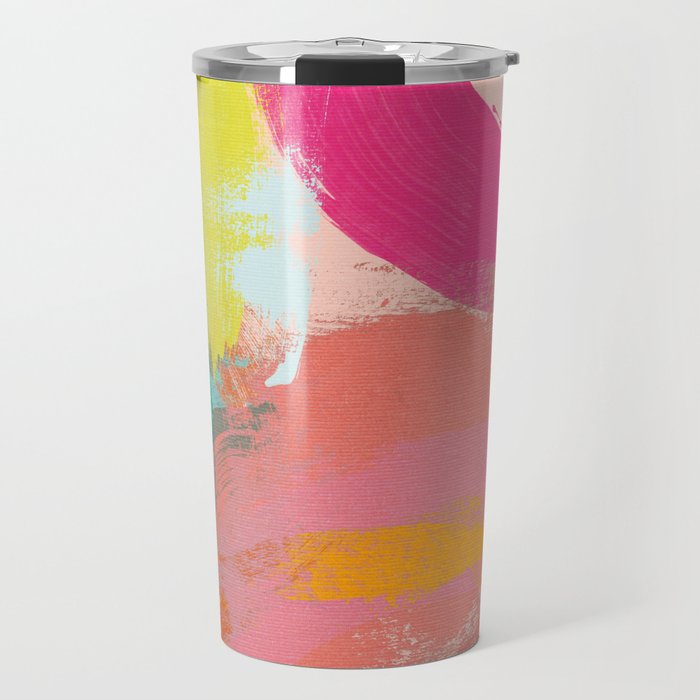 brush strokes abstract art Travel Mug Gallery Image 1