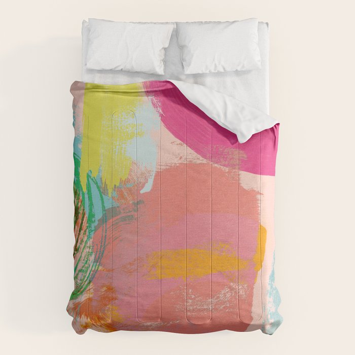 brush strokes abstract art Comforter Gallery Image 6