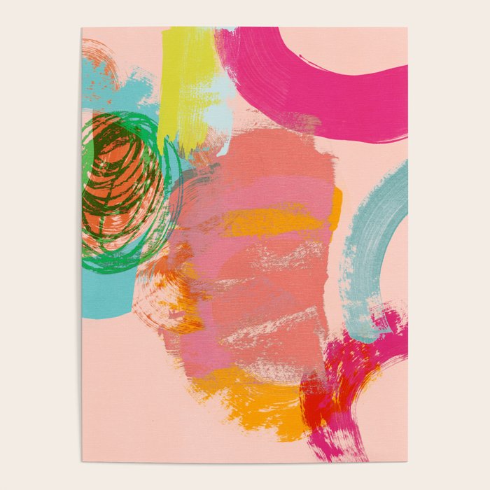 brush strokes abstract art Poster Gallery Image 4