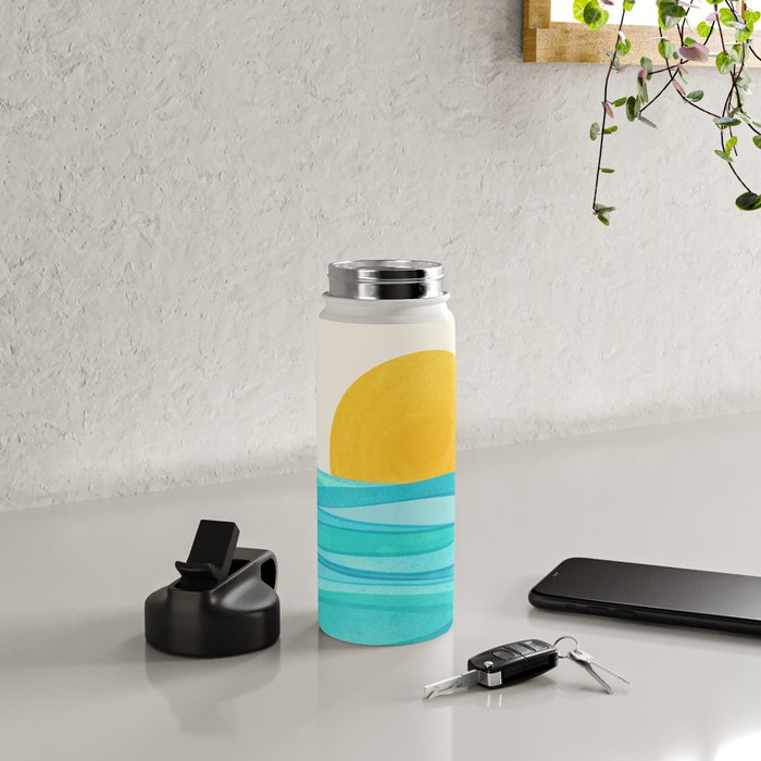 Ocean View Colorful Landscape Water Bottle Gallery Image 4