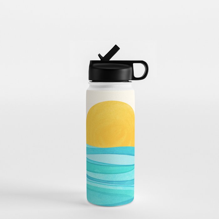 Ocean View Colorful Landscape Water Bottle Gallery Image 1