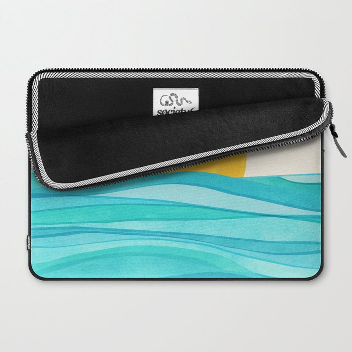 Ocean View Colorful Landscape Laptop Sleeve Gallery Image 2