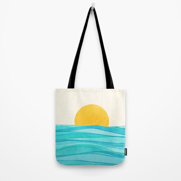 Ocean View Colorful Landscape Tote Bag Gallery Image 2