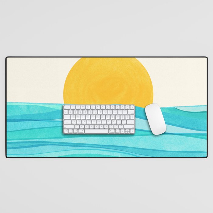 Ocean View Colorful Landscape Desk Mat Gallery Image 1