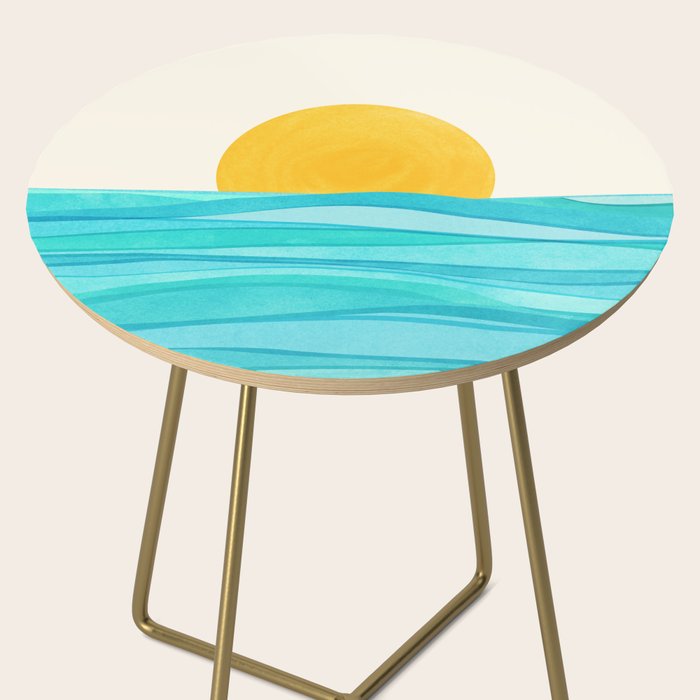 Ocean View Colorful Landscape Side Table Gallery Image 2