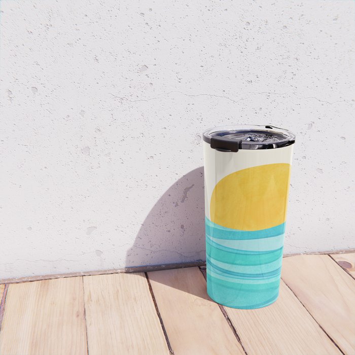 Ocean View Colorful Landscape Travel Mug Gallery Image 4