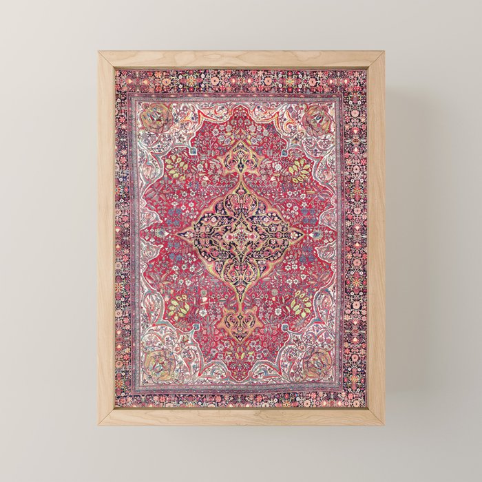 Farahan Arak West Persian Rug Mini Art Print Gallery Image 1