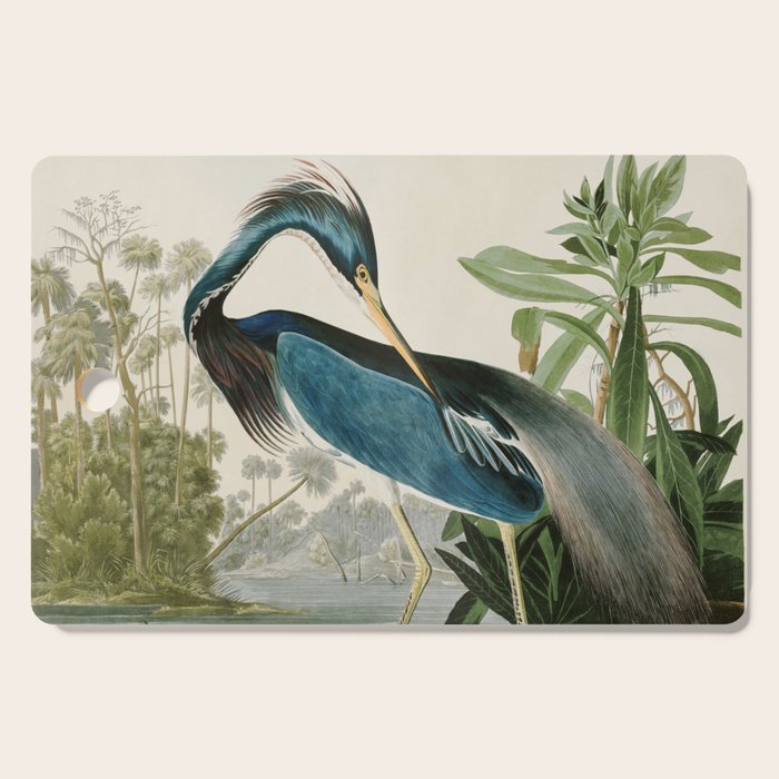 Louisiana Heron by John James Audubon  Cutting Board Gallery Image 1