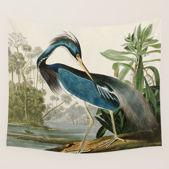 Louisiana Heron by John James Audubon  Wall Tapestry Gallery Image 4