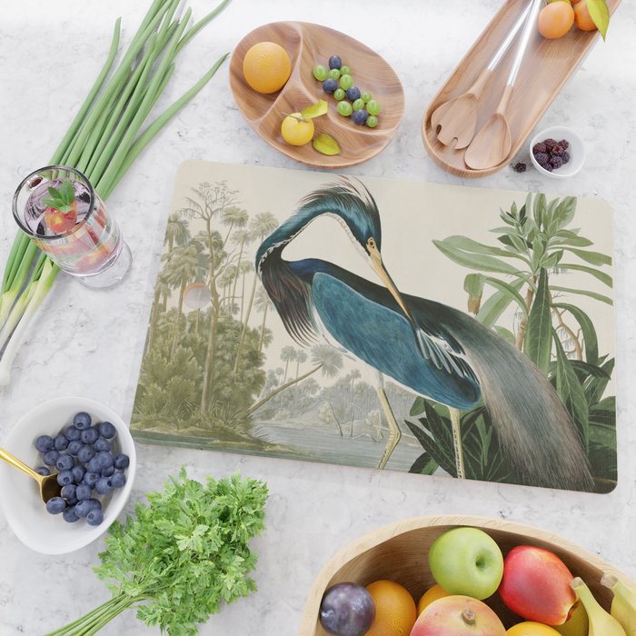 Louisiana Heron by John James Audubon  Cutting Board Gallery Image 2