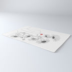 Minimal Line Art Girl with Sunflowers Rug Gallery Image 3