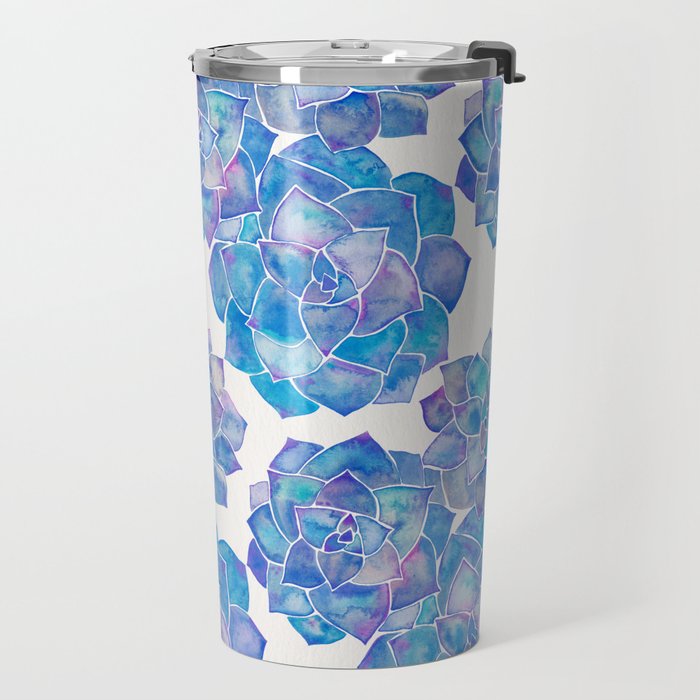 Rosette Succulents - Blue Palette Travel Mug Gallery Image 2
