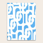 Mid Century Modern Loops Pop Blue and White Pattern Notebook Gallery Image 4