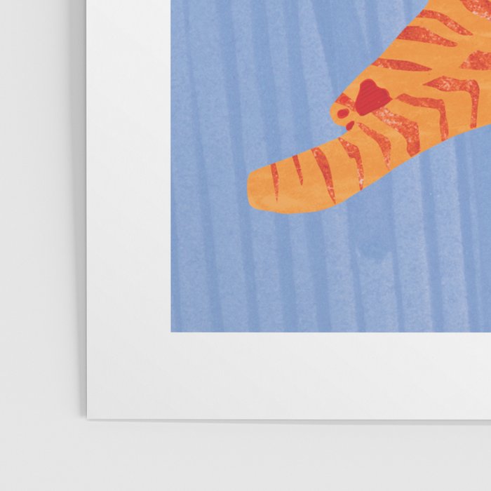 Chill Cat in Orange & Green Poster Gallery Image 3