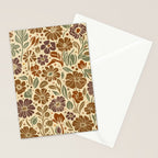 Eternal Summer Block Print Countryside Vibes Flower Earth Tones Stationery Card Gallery Image 2