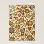 Eternal Summer Block Print Countryside Vibes Flower Earth Tones Stationery Card Gallery Image 2
