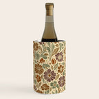 Eternal Summer Block Print Countryside Vibes Flower Earth Tones Wine Chiller Gallery Image 3