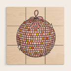 Bow Disco Ball Wood Wall Art Gallery Image 1