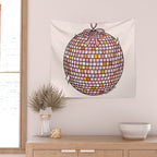 Bow Disco Ball Wall Tapestry Gallery Image 2