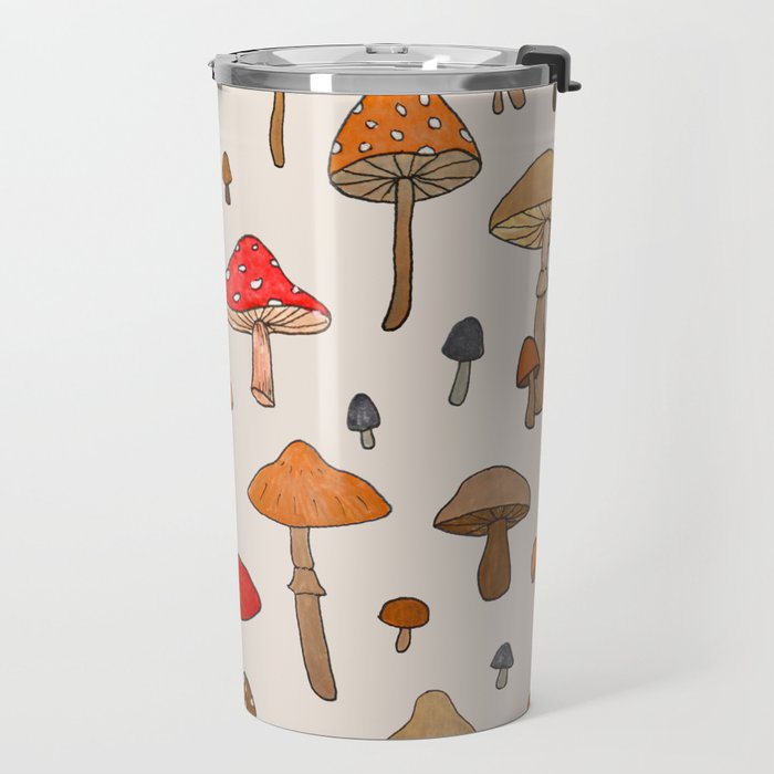 Mushroom Pattern Travel Mug Gallery Image 2