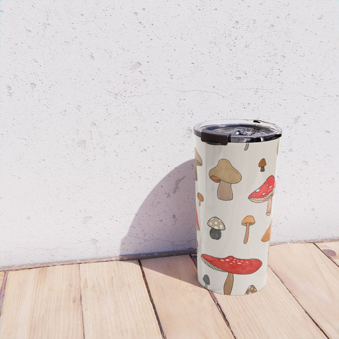 Mushroom Pattern Travel Mug Gallery Image 4