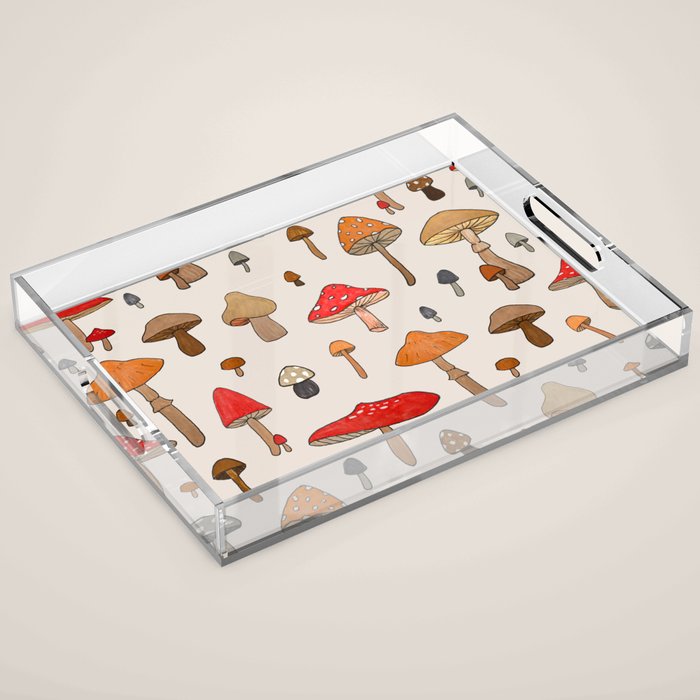 Mushroom Pattern Acrylic Tray Gallery Image 1