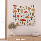 Mushroom Pattern Wall Tapestry Gallery Image 2