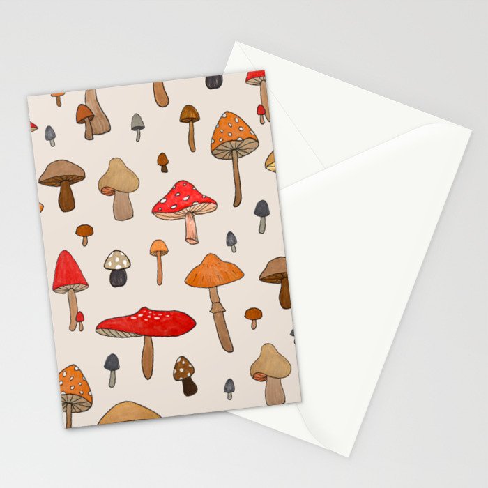 Mushroom Pattern Stationery Card Gallery Image 2