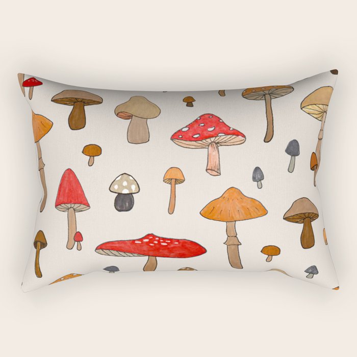 Mushroom Pattern Rectangular Pillow Gallery Image 2