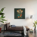 Retro botany Wood Wall Art Gallery Image 2