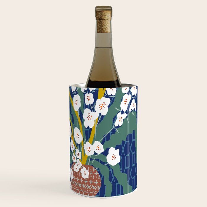 Matisse Flower Vase modern Illustration denim Wine Chiller Gallery Image 3