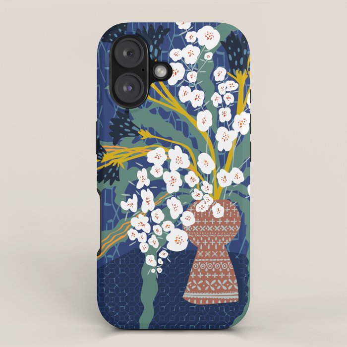 Matisse Flower Vase modern Illustration denim iPhone Case Gallery Image 1