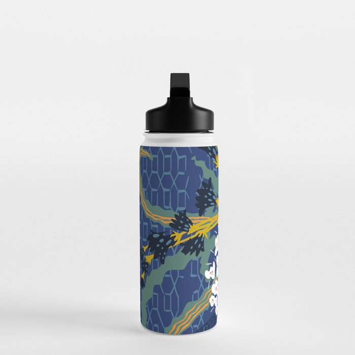 Matisse Flower Vase modern Illustration denim Water Bottle Gallery Image 3