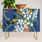 Matisse Flower Vase modern Illustration denim Credenza Gallery Image 1
