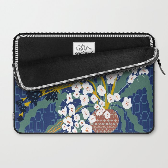 Matisse Flower Vase modern Illustration denim Laptop Sleeve Gallery Image 2