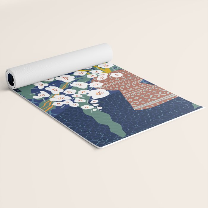 Matisse Flower Vase modern Illustration denim Yoga Mat Gallery Image 2