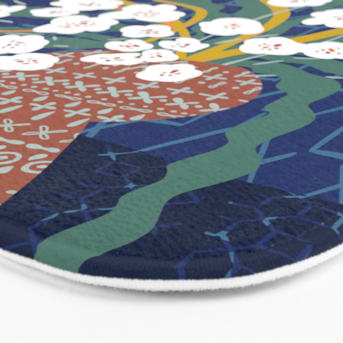 Matisse Flower Vase modern Illustration denim Bath Mat Gallery Image 3