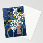 Matisse Flower Vase modern Illustration denim Stationery Card Gallery Image 2