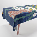 Matisse Flower Vase modern Illustration denim Tablecloth Gallery Image 1
