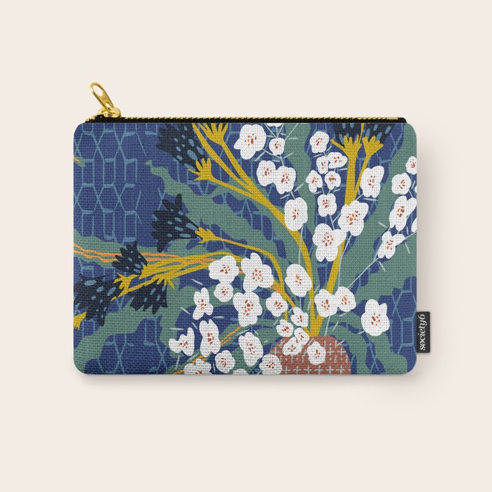 Matisse Flower Vase modern Illustration denim Carry All Pouch Gallery Image 1